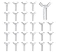sourcing map 40 tornillos de mariposa M8 x 30 mm, acero al carbono, chapado en zinc, tornillos de mano para el hogar, máquina, equipo electrónico