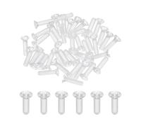 sourcing map 40 tornillos Phillips de plástico transparente M3 x 10 mm, tornillos avellanados de policarbonato aislados, pernos acrílicos transparentes