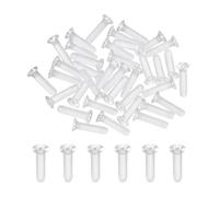 sourcing map 40 tornillos Phillips de plástico transparente M4 x 16 mm, tornillos avellanados de policarbonato aislados, pernos acrílicos transparentes