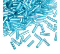 sourcing map 4200 cuentas de cristal con forma de corneta, tubo de 6 x 2 mm, cuentas espaciadoras de semillas de vidrio sueltas para manualidades, aretes, collares, pulseras, fabricación de joyas