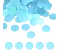 sourcing map 450 lentejuelas redondas planas de 20 mm, lentejuelas grandes para manualidades, resina, degradado, azul AB, lentejuelas sueltas con un solo agujero para manualidades, costura, bordado,