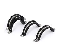 sourcing map 45mm Soporte de abrazadera revestido de caucho EPDM de tubo en forma de U abrazaderas de tubo 5 Pcs
