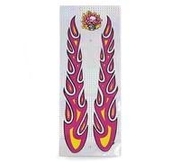 sourcing map 46cm Decoración Carrocería Coche Vinilo Rojo Amarillo Pegatina Patrón Llamas