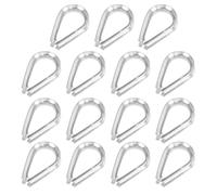 sourcing map 48 dedales de cuerda de alambre, dedal de acero inoxidable M5 de 3/16 pulgadas para cuerda de alambre de 3/16 pulgadas de diámetro, aparejo marino, barco, pesca, construcción