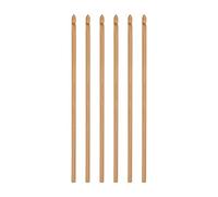 sourcing map 4mm Madera Bambú Crochet Gancho, 6pcs Tejer Agujas de Ganchillo Crochet Gancho Herramienta de Ganchillo para Tejer Suéter para Bricolaje Artesanal Hilo
