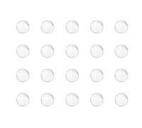 sourcing map 4mm Sólido Redondo Transparente Vidrio Bola Hirviendo Piedras Soda Lima Vidrio Perlas 500 Piezas