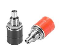 sourcing map 4mm Terminal Conector Vinculante Poste, Banana Enchufe Enchufe Zócalo Panel/Chasis Montaje Conectores Rojo Negro 24A 6uds