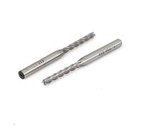 sourcing map 4mmx6mm HSS 4-Flauta Vástago recto Cortador de molino de extremo CNC Brocas 2 piezas