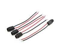 sourcing map 4pcs 12V T5 portalámparas Bombilla LED Luz de Tablero 2 Cables Conector Plástico Negro
