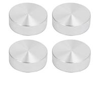 sourcing map 4pcs 30 mm Diámetro 10 mm Espesor de rosca M6 disco de aluminio de hardware para tabla de cristal