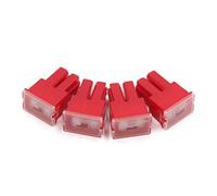 sourcing map 4Pcs 32V 50A PAL Fusibles de Cartucho Hembra Plástico Rojo para El Vehículo Coche