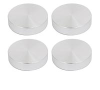 sourcing map 4pcs 40 mm Diámetro 10 mm Espesor de disco de aluminio de rosca M8 hardware para tabla de cristal