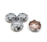 sourcing map 4Pcs 66mm de Diám. 6 Lengüetas Tapa Centro de Cubo de Rueda de Coche Plástico Plateado