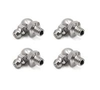 sourcing map 4Pcs Boquilla De Grasa Ángulo 90° M6X1 Acero Inoxidable