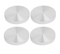 sourcing map 4Pcs Disco De Aluminio Rosca M8 De 60mm De Diámetro 10mm De Espesor De Hardware Para Mesa De Cristal