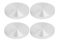 sourcing map 4Pcs Disco De Aluminio Rosca M8 De 75mm De Diámetro 10mm De Espesor De Hardware Para Mesa De Cristal
