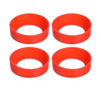 sourcing map 4pcs Funda de Botella de Agua, Protector de Silicona Antideslizante para la Base de Botellas de Agua y Tazas Rojo (70mm)