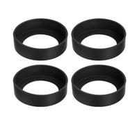 sourcing map 4pcs Funda de Botella de Agua, Protector de Silicona Antideslizante para la Base de Botellas de Agua y Tazas, Color Negro (65mm)