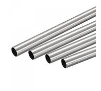 sourcing map 4Pcs Inoxidable Acero 304 Tubo, OD 15mm, 0.5mm Pared Grosor, 300mm Longitud Metal Tubo Largo Recto para Industria Maquinaria