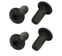 sourcing map 4Pcs M5X12mm Tornillo De Rosca Inversa De Izquierda A 10.9 Grados De Cabeza Hexagonal Negro