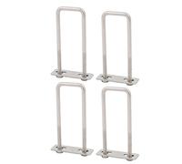 sourcing map 4pcs M6 100 mm Longitud 304 de acero inoxidable Plaza de U Perno Tuerca hexagonal Placa w