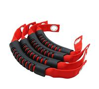 sourcing map 4Pcs Rojo Agarre, Mango, Pilar de Asidero de Asiento Trasero para Wrangler Coche