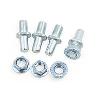 sourcing map 4pcs tono Plata posterior Accesorio de Motocicleta piñón accionado de Tornillo Pernos Roscados Pieza Recambio para CG