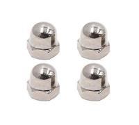sourcing map 4Pcs Tuerca del Amortiguador Trasero 10mm de Rosca Metal Cromado para CG125 Moto