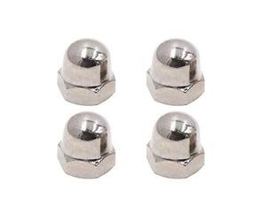 sourcing map 4Pcs Tuerca del Amortiguador Trasero 10mm de Rosca Metal Cromado para CG125 Moto