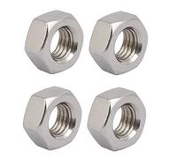 sourcing map 4pcs Tuercas Hexagonales Izquierdo M12 x 1,75 mm de rosca Métrica de acero inoxidable 201