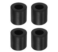 sourcing map 4uds Goma Espaciador 0.8" OD 0.4" ID 0.8" Grosor Neopreno Redondo Anti Vibración Aislamiento Almohadillas Aislador Goma Arandelas Bujes para Casa Coches Barco Negro