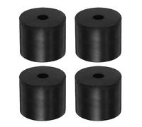 sourcing map 4uds Goma Espaciador 1,57" OD 0,3" ID 1,57" Grosor Neopreno Redondo Anti Vibración Aislamiento Almohadillas Aislador Goma Arandelas Bujes para Casa Coches Barco Negro