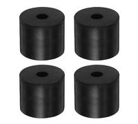 sourcing map 4uds Goma Espaciador 1,57" OD 0,4" ID 1,57" Grosor Neopreno Redondo Anti Vibración Aislamiento Almohadillas Aislador Goma Arandelas Bujes para Casa Coches Barco Negro