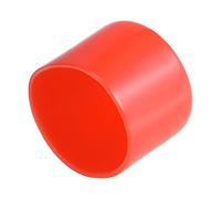 sourcing map 4uds Goma Extremo Tapas 60mm ID Vinilo Redondo Extremo Tapa Funda Tornillo Rosca Protectores Rojo