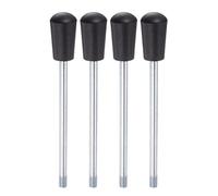 sourcing map 4uds Sujeción Manijas M10 Rosca 185mm (7,3") Longitud Cromado Giratorio Manivela Manija Empuñadura Volante Tornillo Vástago para Torno Máquina