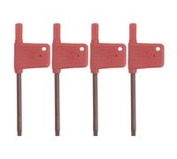 sourcing map 4uds Torx Destornillador T15 S2 Acero Bandera Tipo Estrella Llave para CNC Torno Porta-herramientas
