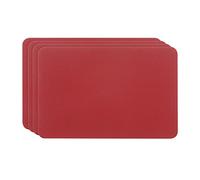 sourcing map 4uds Zapato Suela Protector 5.91"x3.94" Zapato Inferior Agarre Almohadillas Antideslizante Ruido Reducción Silicona para Altos-Tacones, Rojo