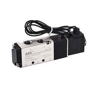 sourcing map 4V110-06 Válvula solenoide de control eléctrico neumático DC 24V 5 vías 2 posiciones 1/8 "PT Tipo de actuación de pilotaje interno único