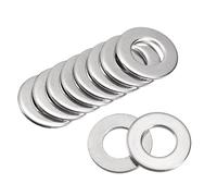 sourcing map 5/16 "x 17,4 mm/0,69" OD 316 Arandela plana de acero inoxidable para tornillo de tornillo 100 piezas