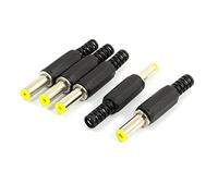 sourcing map 5,5 x 2,5mm DC Macho Conector Alimentación Suministro Extremos Adaptador Sin Soldadura Bricolaje DC Barril Conectores Reemplazo 5 Piezas