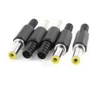 sourcing map 5,5 x 2,5mm DC Macho Conector Enchufe Soldar Adaptador Bricolaje DC Barril Conectores Reemplazo 5 Piezas
