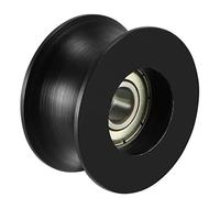 sourcing map 5.7Mm Polea de rodamiento de Bolas Guía de Carril de Ranura en V de Metal Profunda 8x40x20mm