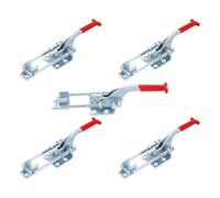 sourcing map 5 abrazaderas de pestillo de palanca 431 M6 x 50 mm, capacidad de sujeción de 700 libras, cierres ajustables de liberación rápida, abrazaderas de cerrojo de hierro galvanizado para tapa