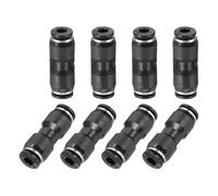 sourcing map 5 accesorios de empuje para conectar tubos de 5/32 pulgadas OD conector rápido neumático recto para agua, aceite, gas, manguera de aire, tubo, color negro