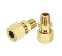 sourcing map 5 accesorios de tubo de compresión de latón, tubo de 5/16 pulgadas OD x 1/8 pulgadas NPT macho adaptador de acoplamiento recto accesorios de unión