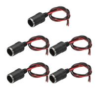 sourcing map 5 adaptadores de enchufe hembra, 12 V/24 V, 30 A, 50 cm, cargador de coche, encendedor de cigarrillos, enchufe para encendedor de cigarrillos de coche, enchufe para alimentar equipos en