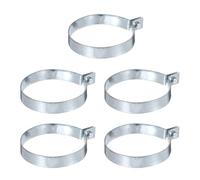 sourcing map 5 bandas de sujeción para valla de eslabones de cadena, bandas de tensión de acero galvanizado con pernos y tuercas para postes de eslabones de cadena de 4-21/64 pulgadas, tubería, puerta