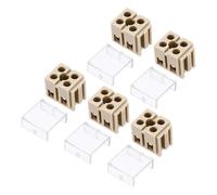 sourcing map 5 bloques de terminales de doble fila, 2 posiciones de 660 V 24 A, tira de terminales de tornillo extraíble, tira de bloque de barrera de cable para electrodomésticos, circuitos