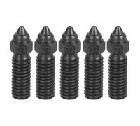 sourcing map 5 boquillas de acero endurecido de 1 mm, rosca M6 K1, accesorios de boquilla de impresora 3D, punta de alta temperatura, resistente al desgaste, para impresoras 3D K1, extrusora, punta de