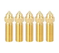 sourcing map 5 boquillas de latón de 0,2 mm, rosca M6 K1, accesorios de boquilla de impresora 3D, punta de alta temperatura, resistente al desgaste, para impresoras 3D K1, extrusora, punta de repuesto